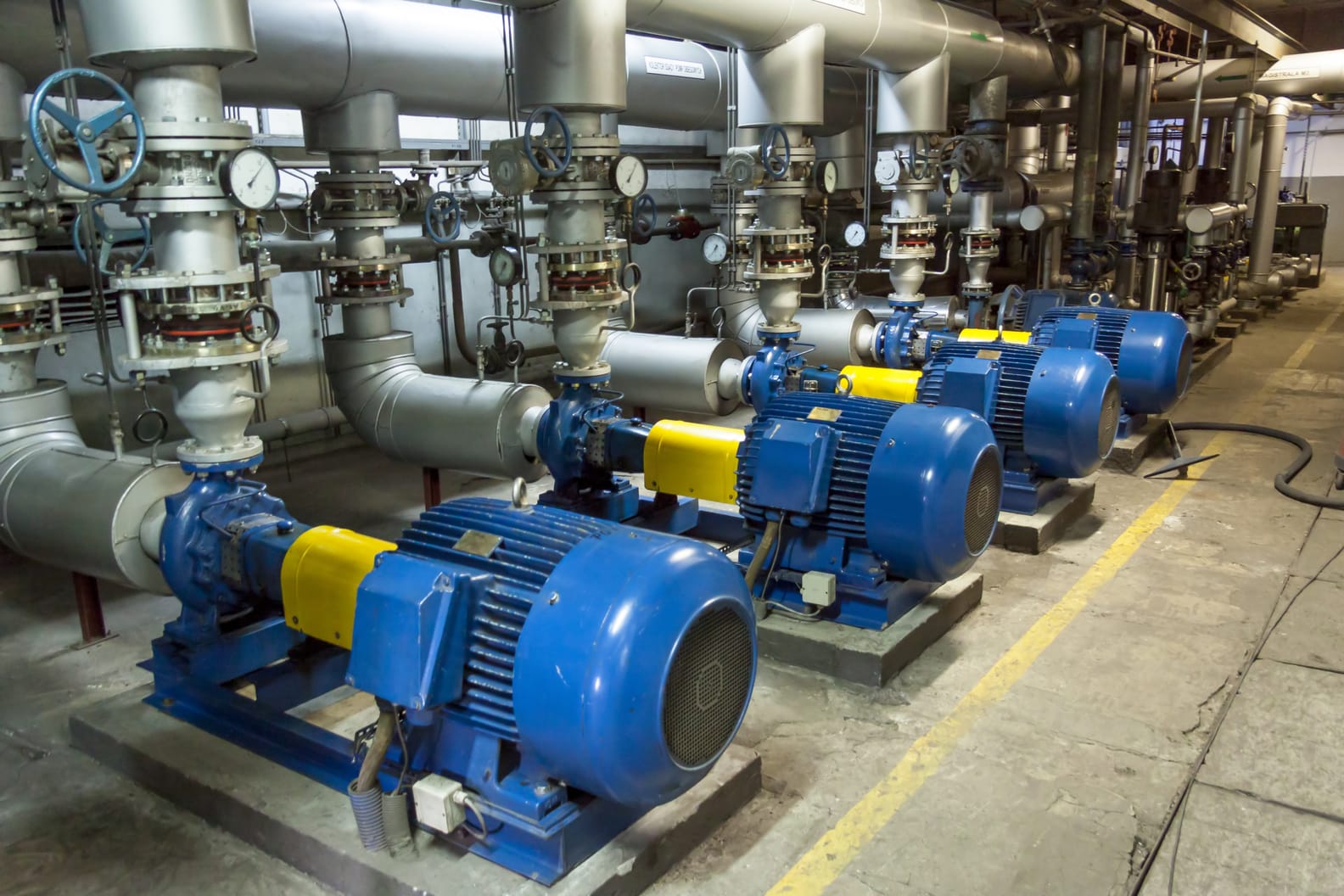 In the field: industrial motor and air compressor